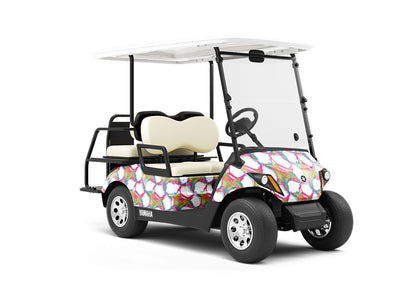 Double Helix Abstract Wrapped Golf Cart