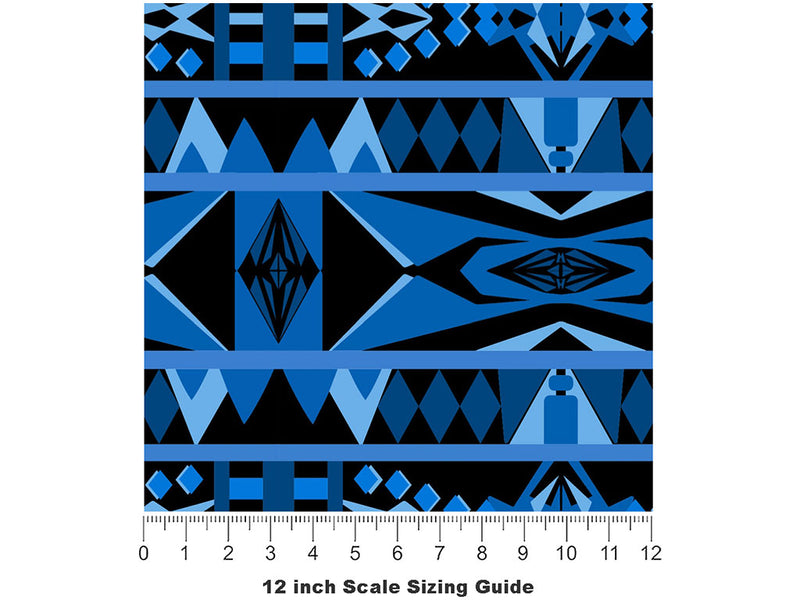 Double Vision Art Deco Vinyl Film Pattern Size 12 inch Scale~Rwraps Double Vision Art Deco Sizing Chart~2