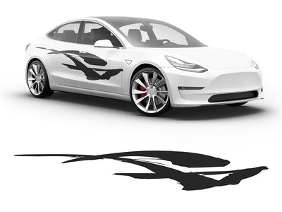 3M Matte Black Dove Body Graphic~Full Side Auto Decal Kit~0