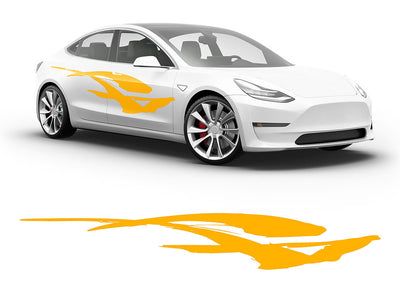 3M Sunflower Yellow Dove Body Graphic~Full Side Auto Decal Kit~0