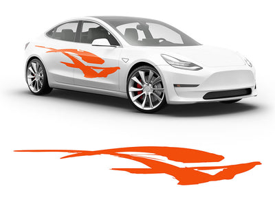 3M Bright Orange Dove Body Graphic~Full Side Auto Decal Kit~0