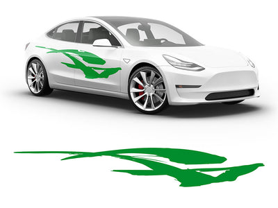 3M Bright Green Dove Body Graphic~Full Side Auto Decal Kit~0