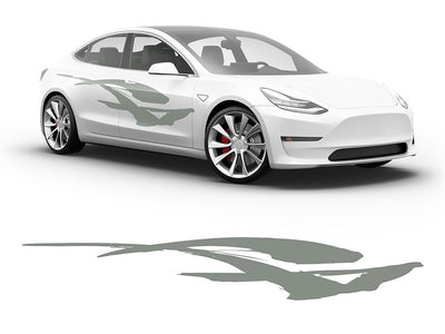 3M Light Gray Dove Body Graphic~Full Side Auto Decal Kit~0