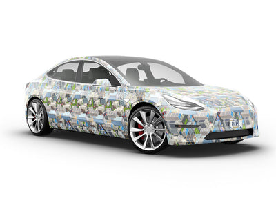 Downtown  Cityscape Vehicle Vinyl Wrap