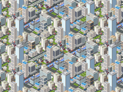 Downtown  Cityscape Vinyl Wrap Pattern~Rwraps Series 914 Digitally Printed Vinyl Wrap~0
