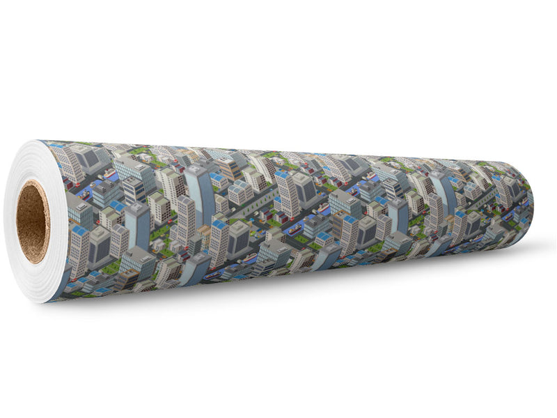 Downtown  Cityscape Wrap Film Wholesale Roll~Rwraps Series 914 Digitally Printed Vinyl Roll~5