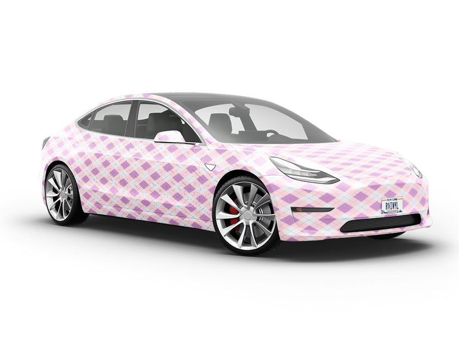 Downtrodden Thistle Argyle Vehicle Vinyl Wrap