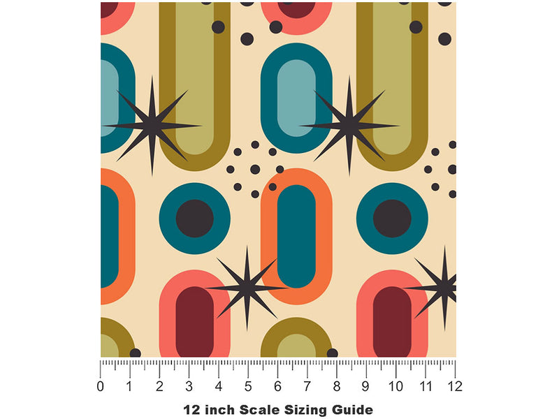 Dream of Genie Retro Vinyl Film Pattern Size 12 inch Scale~Rwraps Dream of Genie Retro Sizing Chart~2