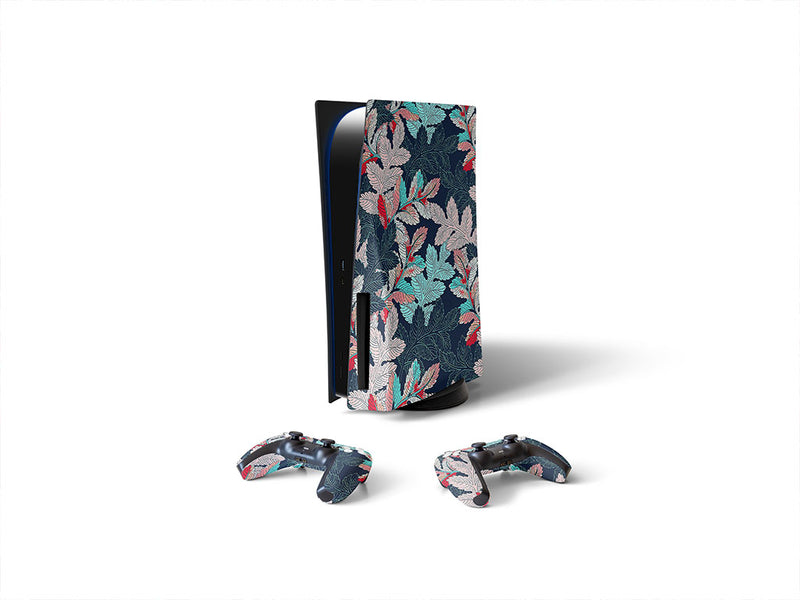 dreamy foliage floral Sony PS5 DIY Skin