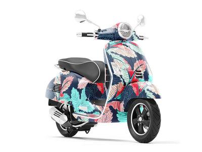 Dreamy Foliage Floral Vespa Scooter Wrap Film