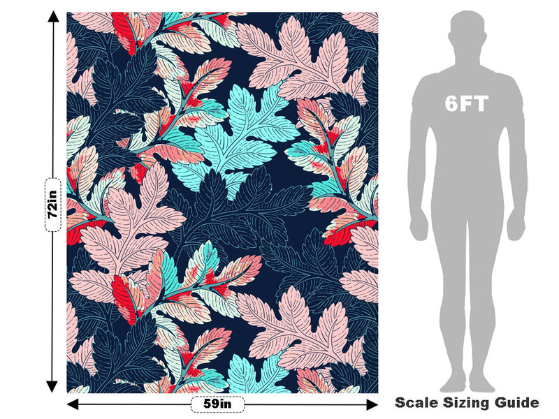 Dreamy Foliage Floral Vehicle Wrap Scale~Rwraps Series 914 Dreamy Foliage Floral Measurements~1
