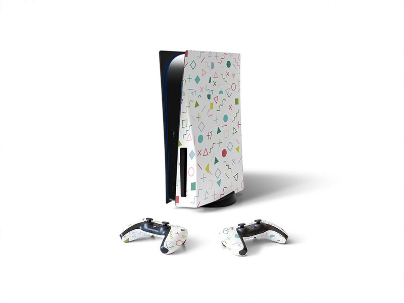 dress up abstract geometric Sony PS5 DIY Skin
