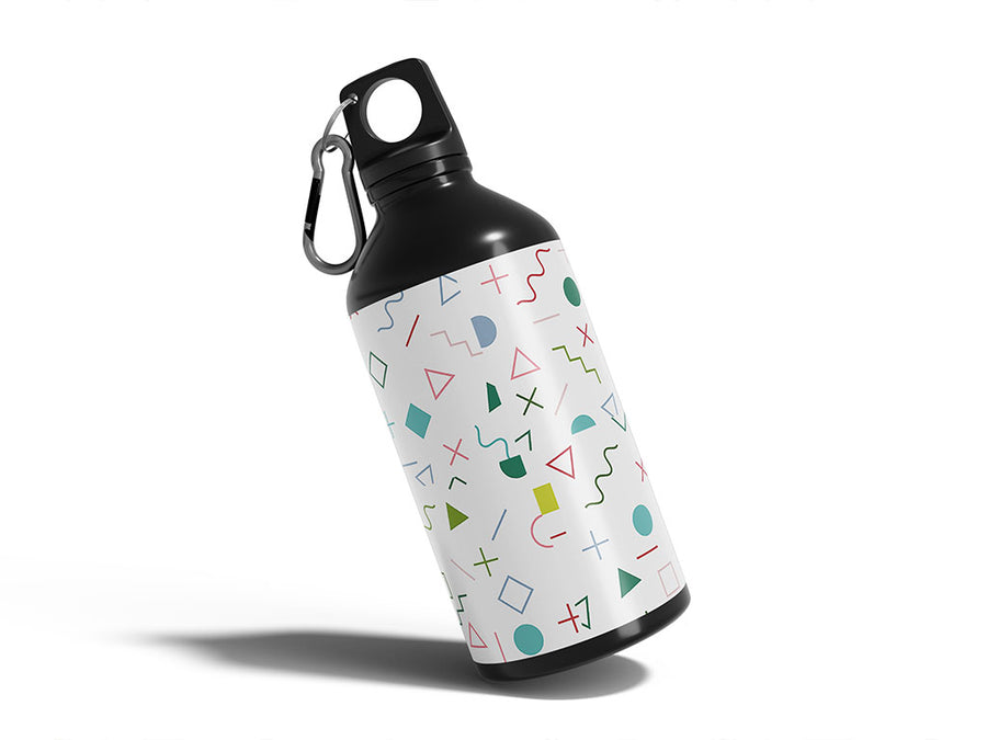 dress up abstract geometric Water Bottle DIY Stickers