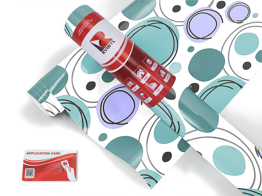 drip drop abstract geometric Craft Vinyl Roll