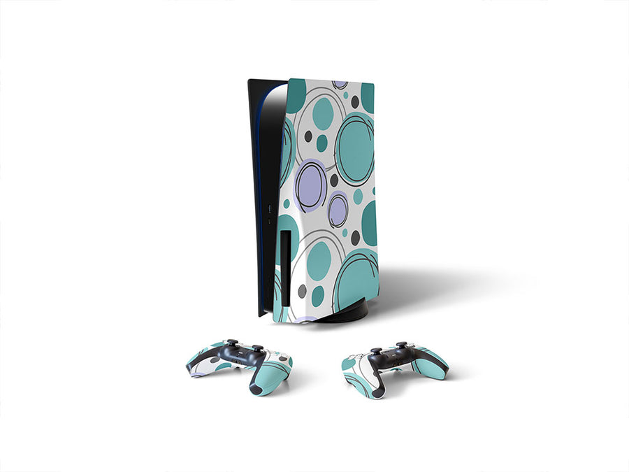 drip drop abstract geometric Sony PS5 DIY Skin