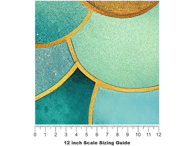 Drop Off Water Vinyl Film Pattern Size 12 inch Scale~Rwraps Drop Off Water Sizing Chart~2
