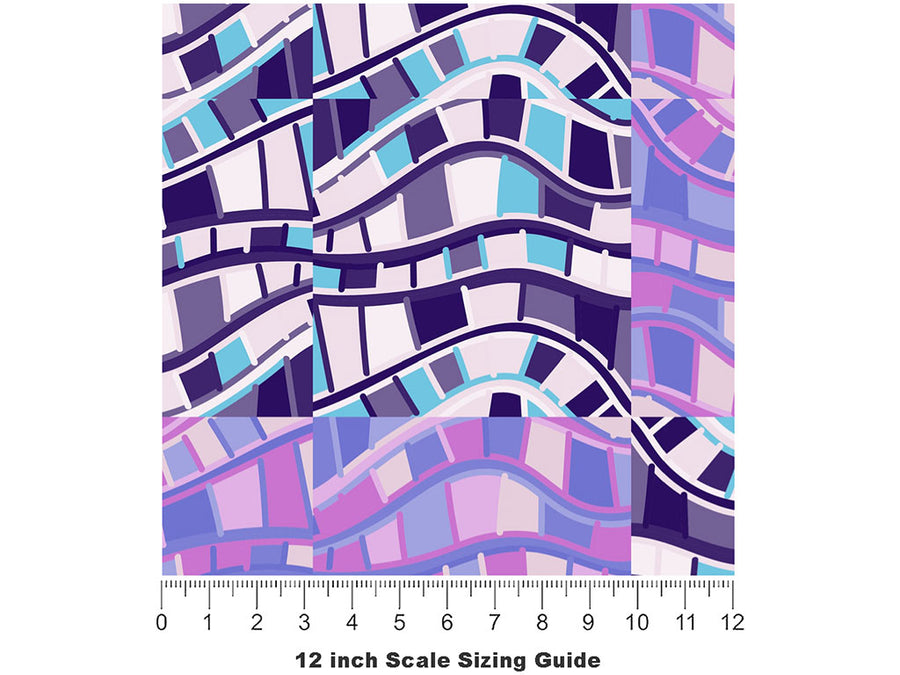 Dueling Rivers Art Deco Vinyl Film Pattern Size 12 inch Scale~Rwraps Dueling Rivers Art Deco Sizing Chart~2