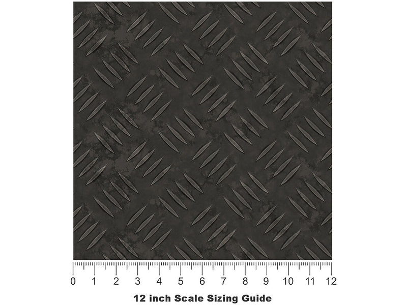 Dull Protection Diamond Plate Vinyl Film Pattern Size 12 inch Scale~Rwraps Dull Protection Sizing Chart~2