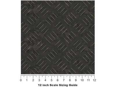 Dull Protection Diamond Plate Vinyl Film Pattern Size 12 inch Scale~Rwraps Dull Protection Sizing Chart~2