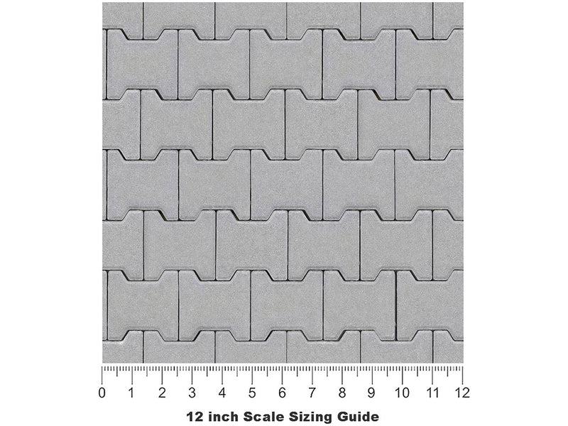 Dumble  Brick Vinyl Film Pattern Size 12 inch Scale~Rwraps Dumble  Brick Sizing Chart~3