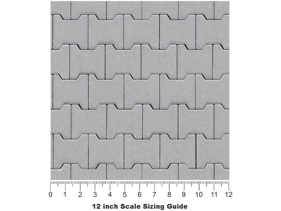 Dumble  Brick Vinyl Film Pattern Size 12 inch Scale~Rwraps Dumble  Brick Sizing Chart~3
