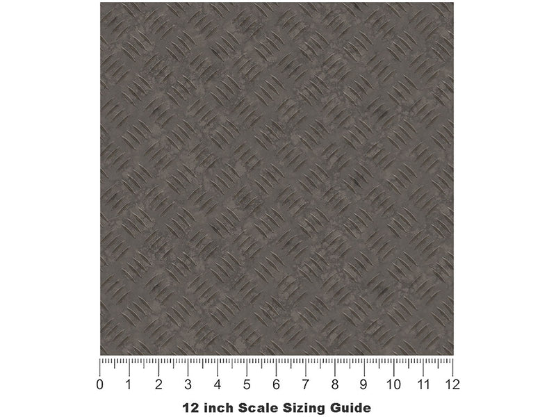 Durable Dawn Diamond Plate Vinyl Film Pattern Size 12 inch Scale~Rwraps Durable Dawn Sizing Chart~2