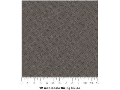 Durable Dawn Diamond Plate Vinyl Film Pattern Size 12 inch Scale~Rwraps Durable Dawn Sizing Chart~2
