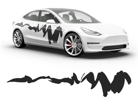 3M Black Dynasty Body Graphic~Full Side Auto Decal Kit~0