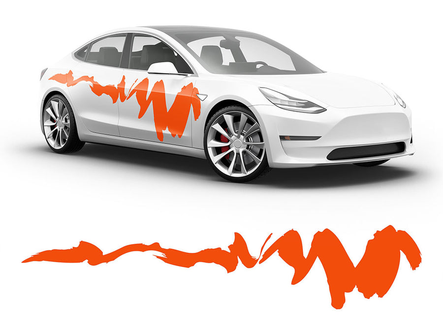 3M Bright Orange Dynasty Body Graphic~Full Side Auto Decal Kit~0