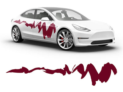 3M Burgundy Dynasty Body Graphic~Full Side Auto Decal Kit~0
