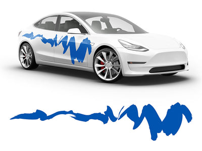 3M Azure Blue Dynasty Body Graphic~Full Side Auto Decal Kit~0