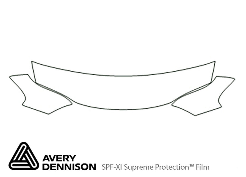 talon Avery Dennison Clear Bra Hood Precut PPF Diagram