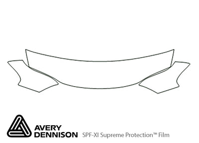 talon Avery Dennison Clear Bra Hood Precut PPF Diagram