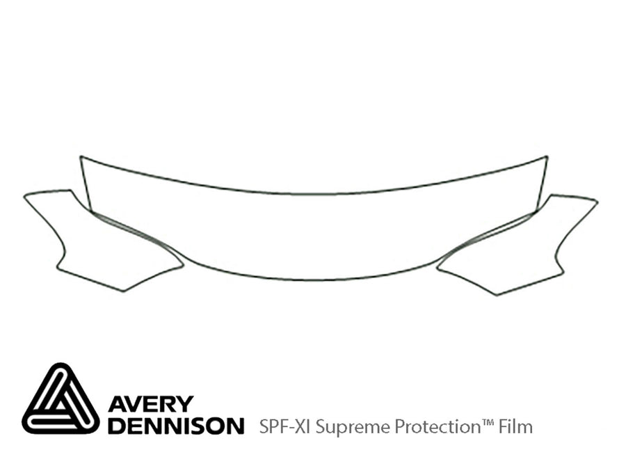 talon Avery Dennison Clear Bra Hood Precut PPF Diagram