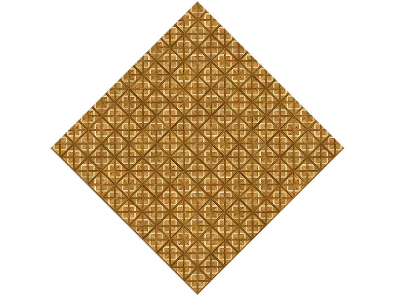 Early American Stain Wooden Parquet Vinyl Wrap Pattern