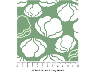 Early White Vegetable Vinyl Film Pattern Size 12 inch Scale~Rwraps Early White Vegetable Sizing Chart~2