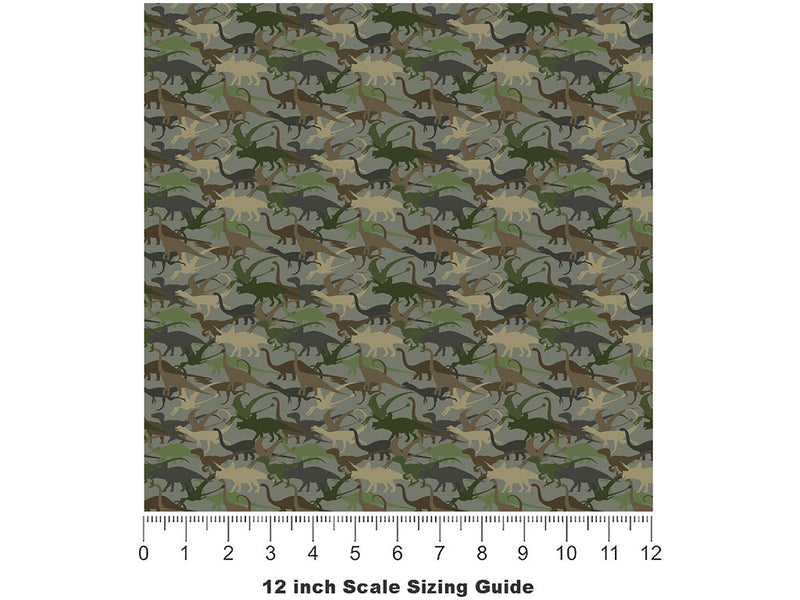 Earth Kings Dinosaur Vinyl Film Pattern Size 12 inch Scale~Rwraps Earth Kings Dinosaur Sizing Chart~2