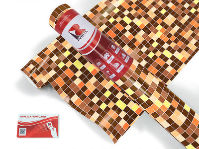 earth tile mosaic Craft Vinyl Roll