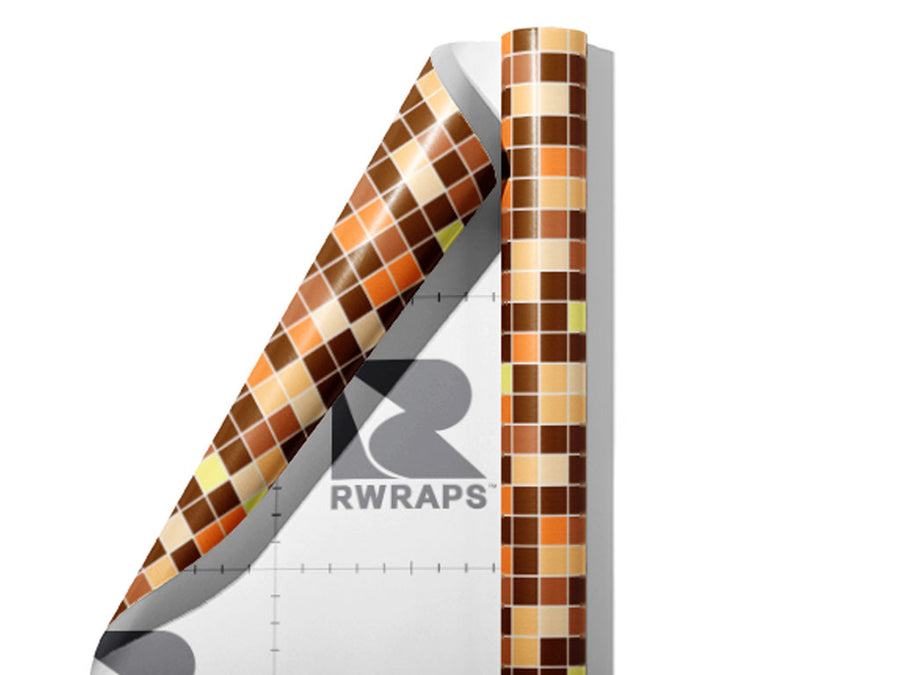 Earth Tile Mosaic Wrap Film Sheets~Rwraps Series 914 Earth Tile Mosaic Scrolled Sheet~3