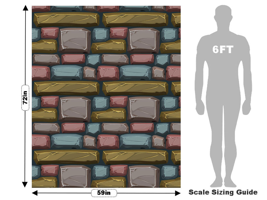 Earth Tone Brick Vehicle Wrap Scale~Rwraps Series 914 Earth Tone Brick Measurements~2