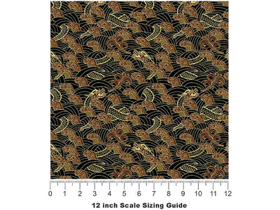 Earth Wyrms Fantasy Vinyl Film Pattern Size 12 inch Scale~Rwraps Earth Wyrms Fantasy Sizing Chart~2