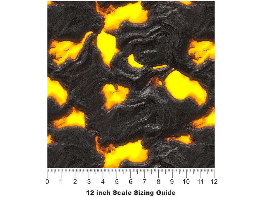 Earthen Metamorphosis Lava Vinyl Film Pattern Size 12 inch Scale~Rwraps Earthen Metamorphosis Lava Sizing Chart~2