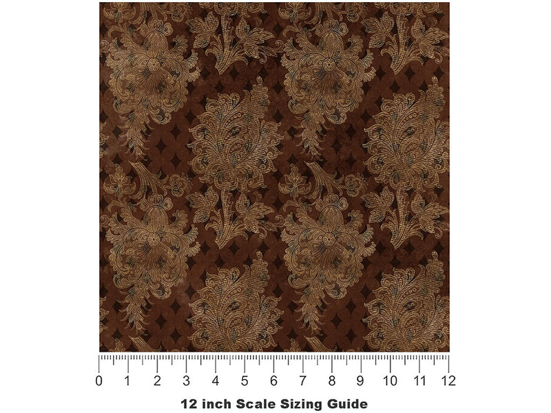 Earthen Walls Gothic Vinyl Film Pattern Size 12 inch Scale~Rwraps Earthen Walls Gothic Sizing Chart~2