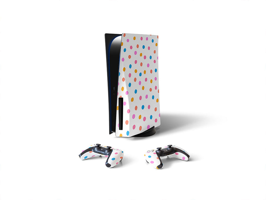 easter breeze polka dot Sony PS5 DIY Skin