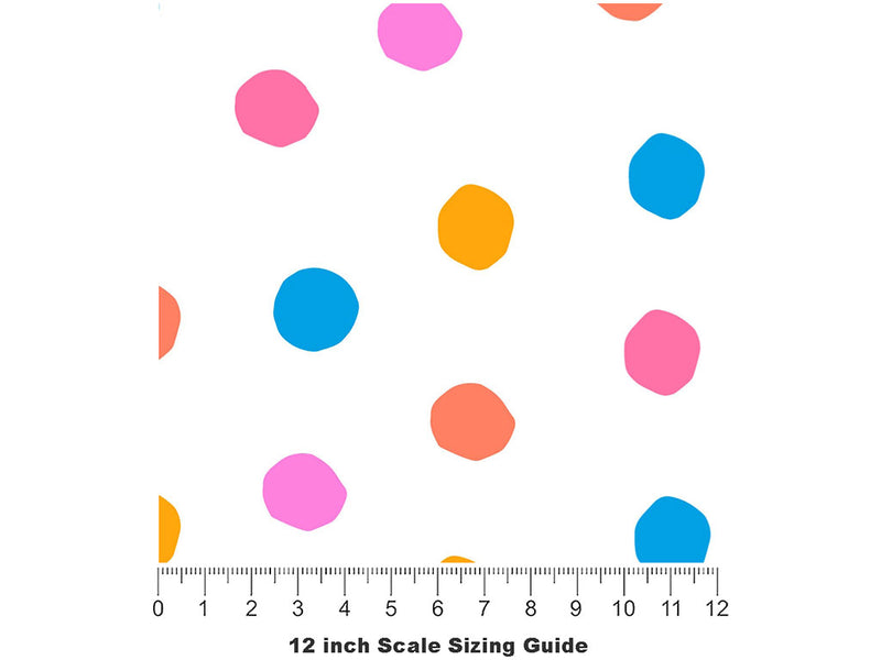 Easter Breeze Polka Dot Vinyl Film Pattern Size 12 inch Scale~Rwraps Easter Breeze Polka Dot Sizing Chart~2
