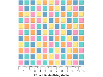 Easter Shuffle Mosaic Vinyl Film Pattern Size 12 inch Scale~Rwraps Easter Shuffle Mosaic Sizing Chart~2