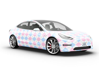 Easter Sunday Argyle Vehicle Vinyl Wrap