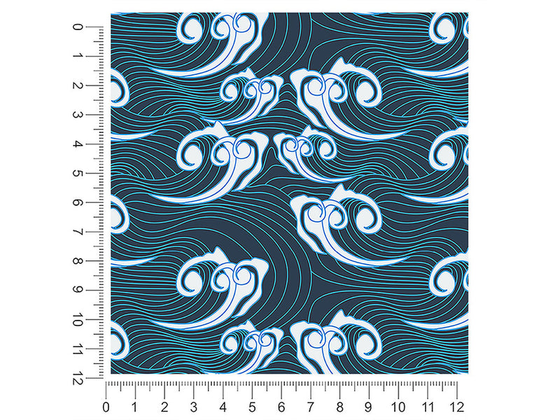 eastern waves water 1ft x 1ft Craft Sheets