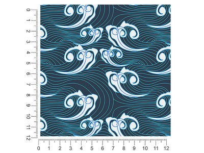 eastern waves water 1ft x 1ft Craft Sheets