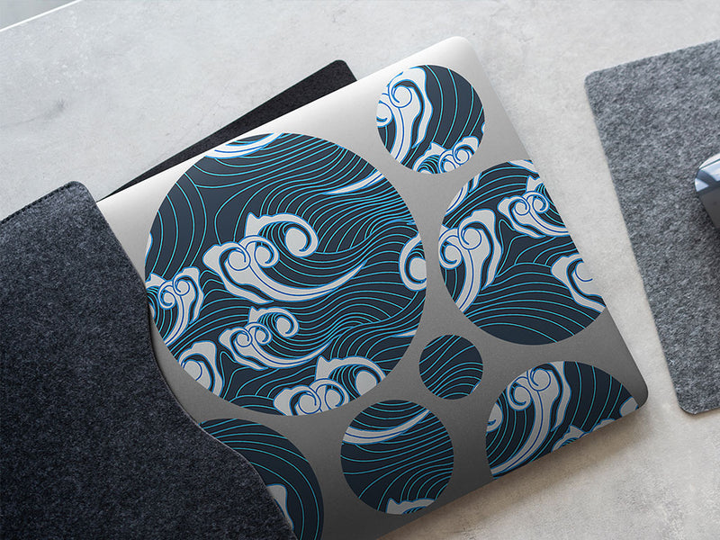 eastern waves water DIY Laptop Stickers